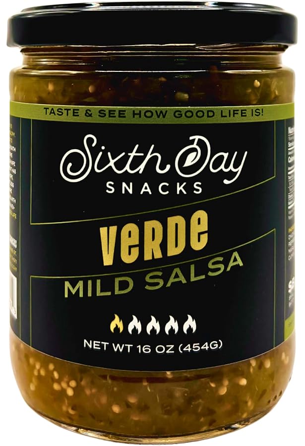 Amazon.com: Sixth Day Snacks Jalapeño Medium Salsa | Zesty, Subtle